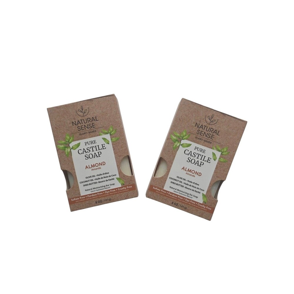 Natural Sense Pure Castle Soap Almond  5 Oz, Lot Of 2